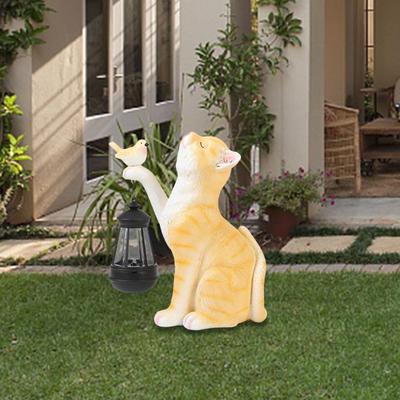 Cat Outdoor Garden Statue Solar Light Gifts Landscape Lamp Ornament Figurine Decoration for