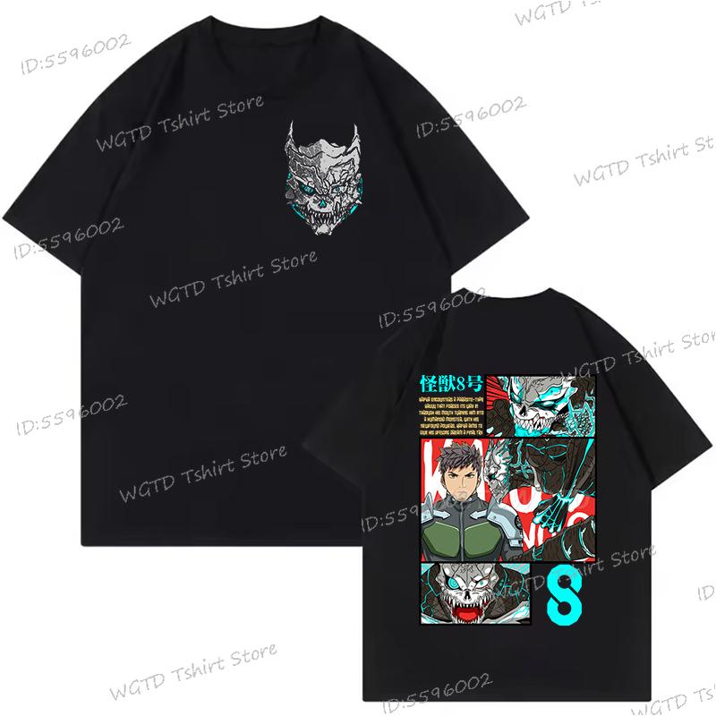Japan Anime Kaiju No 8 T-shirts for Men Harajuku Vintage O-Neck Short Sleeve Tee Men Women Monster 8 Fashion Casual Tops Tees