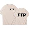 2025 Ftp Printed Tshirts Unisexs and Womens Harajuku Rap Styles Music Round Neck Short Sleeve Casual Loose Clothes
