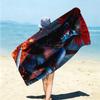 1Pc Avatar Warrior Flames Beach Towel Microfiber Beach Towel Thin Absorbent For Beach Swimming Yoga Bath Sports 0917279