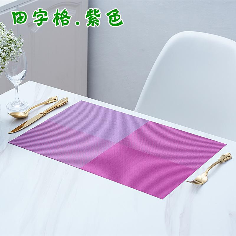 6/4 buc. Față de masă dreptunghiulară Teslin cu dungi duble PVC, Decor pentru masă de sufragerie de uz casnic, Suport pentru bol, Izolație termică, Covoraș antiderapant
