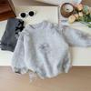 2025 Autumn Korean Girls' Sweater: Stylish Bow Knitwear for Children