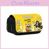 Cuphead Pencil Case Large Capacity Double Zipper Organizer For Students And Office Use