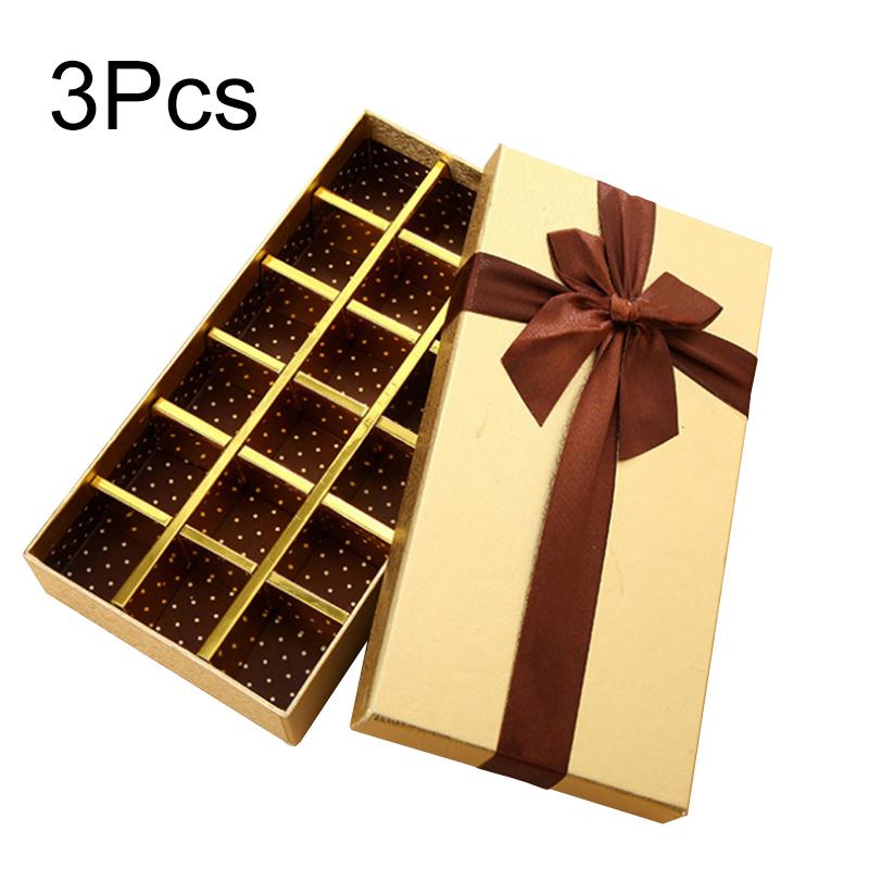 1 Stück Schokoladenpapierbox Geburtstagszubehör Papier Hochzeit Valentinstag Babyparty Süßigkeiten Geschenkboxen DIY 9/18 Fächer Verpackung