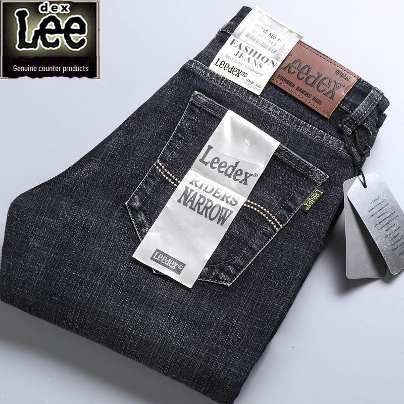Leedex Herre Vår/Sommer Rettben Elastiske Jeans - Casual og Lettvekt