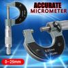 0.01mm/0-25mm 14*6.5*2.3cm silver/Black Outside External Metric Gauge Micrometer Machinist Measuring with Box DIY Measuring Tool