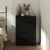 Chest Of Drawers 5 Drawer Dresser Modern Storage Cabinet With 5 Drawers For Bedroom Living Room Black