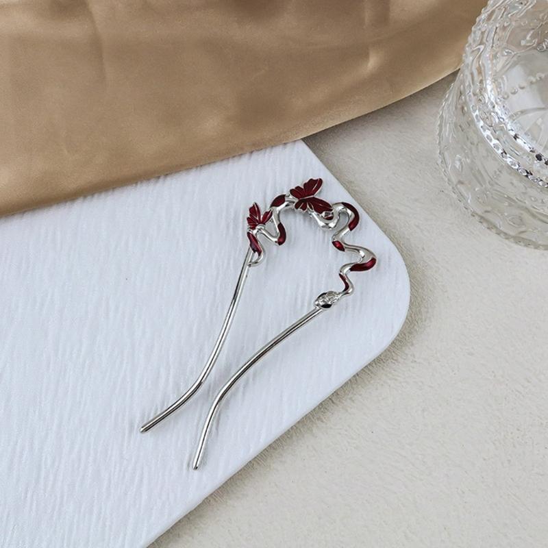 Chinese Style Traditional Hair Stick Traditional Butterfly Hair Claw Elegant Snake Hair Chopsticks Cosplay Hair Jewelry