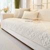 Winter Luxury Sofa Cover for Living Room Non-Slip White Thick Sofa Cushion Mat Simple Style Plush Sofa Towel Home Couch Decor