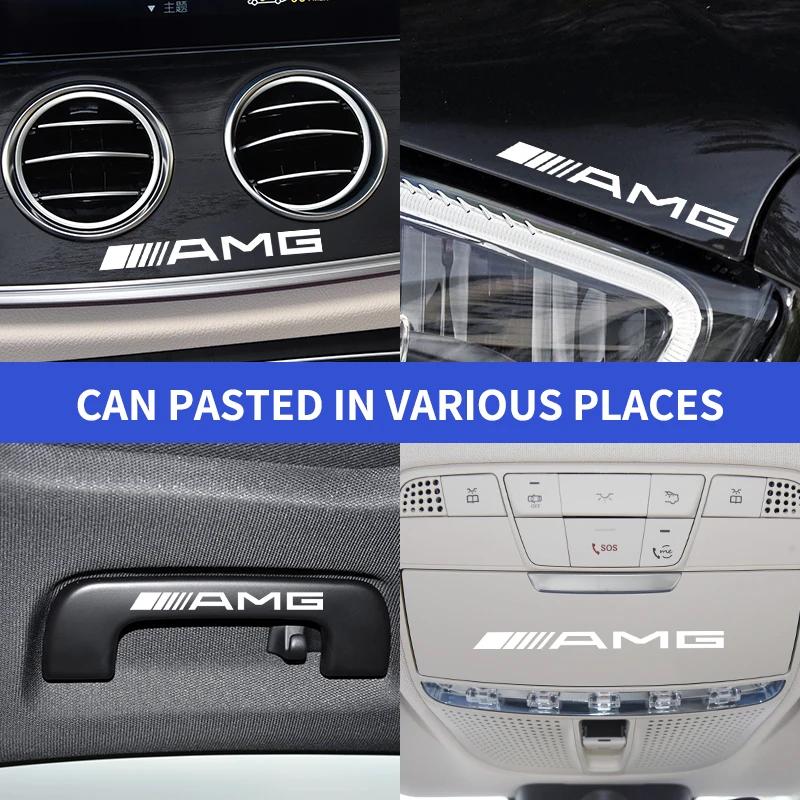 1/2/5/10 Stück Auto Innenraum Zufällige Aufkleber Auto Zubehör Auto Lenkrad Aufkleber Für Für Mercedes Benz AMG A B C E CLA GLS CLS Klasse