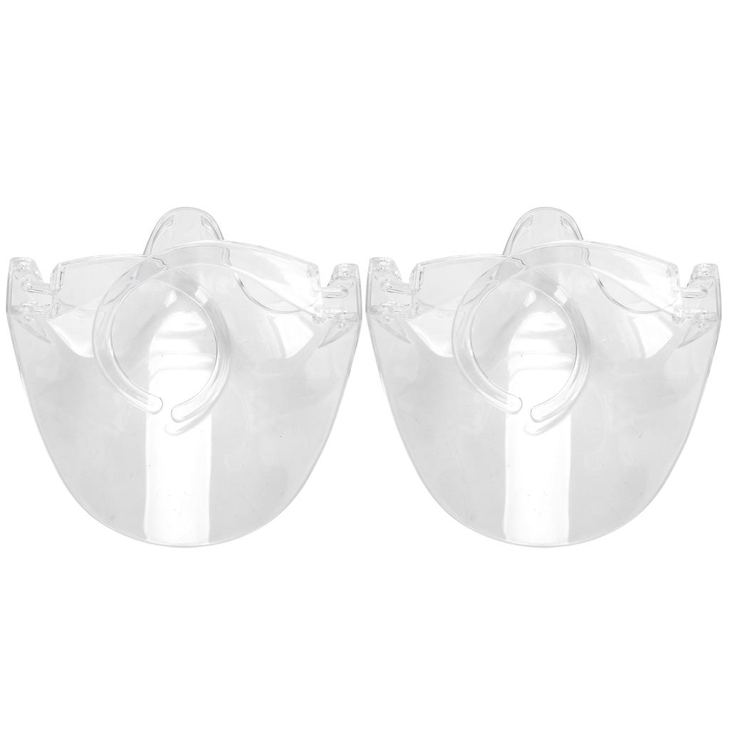 2 Stück Transparenter Gesichtsschutz Ohrhaken Staubdicht Klare Linse Gesichtsabdeckung für Erwachsene Kinder