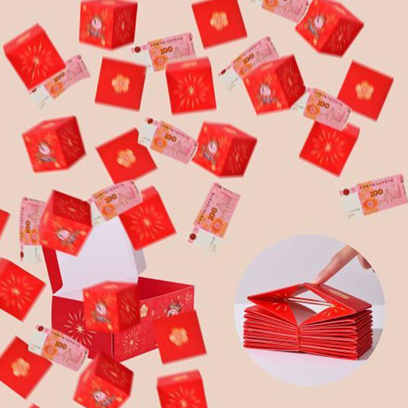 

10Pcs Surprise Bouncing Gift Boxes Money Explosion Gift Box For Holding Cash New Year Gift For Relatives And Friends A