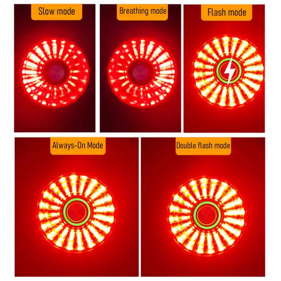 Bicycle Tail Light with Brake Sensor Waterproof USB Rechargeable Outdoor MTB Road Mountain Bike Night Riding Warning Rear Lamp