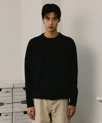 LEDEPT Washable Raglan Round Pullover [Navy]