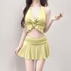 French Spicy Women's Vacation-Style Long Sleeve Bikini & Cover-Up Set
