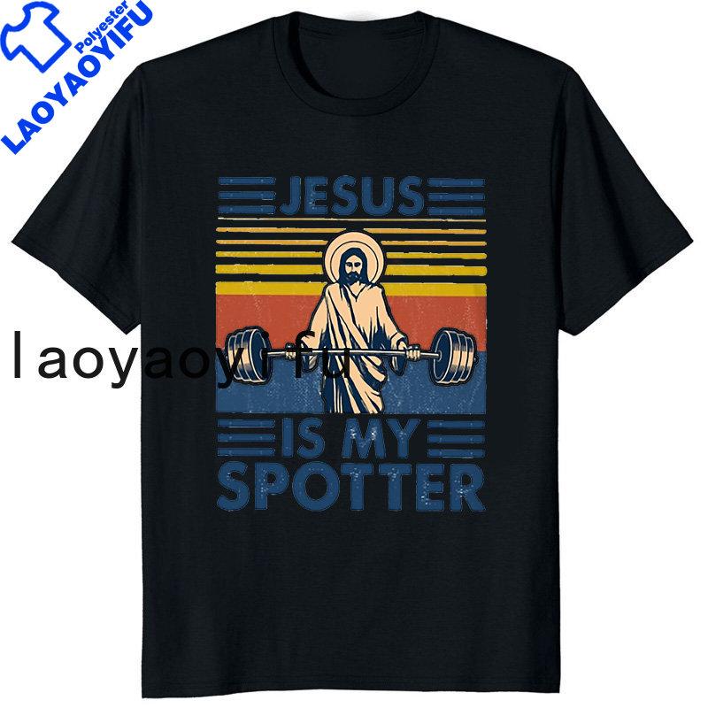 Retro Vintage Jesus Christ Gym T Shirts Unisex Pure Christian Faith Tee Top Short Sleeved Funny Printed Graphic Tshirt Gift