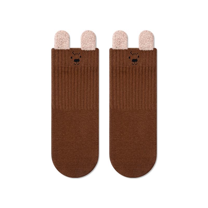Autumn/Winter Baby Socks: A-class Cotton, Boneless, Loose Cuff, Cartoon Design for 1-3 Years with Ear Details