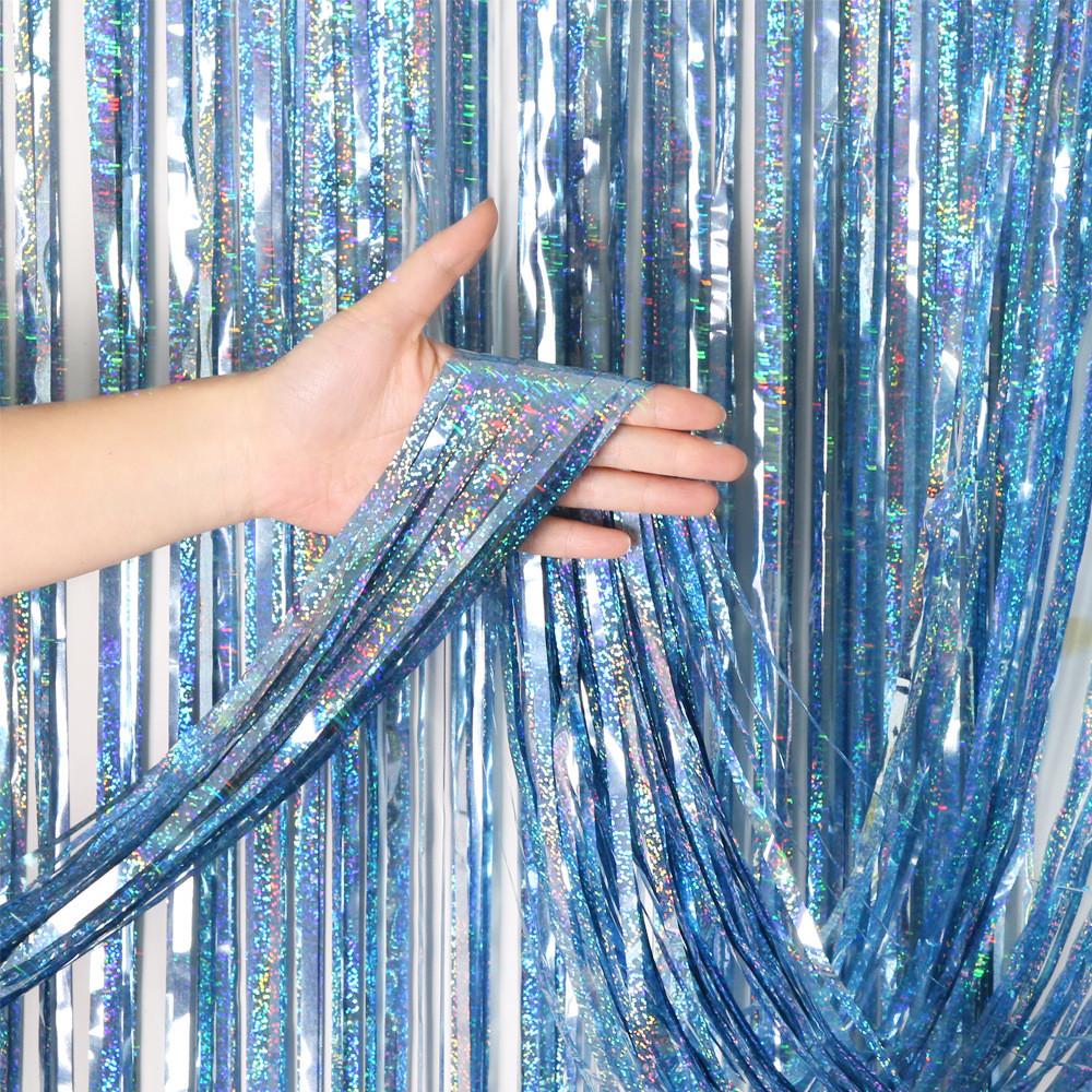 Meter Festive 2 Shiny Foil Curtain For Holiday Decor And Special Occasion Backdrops