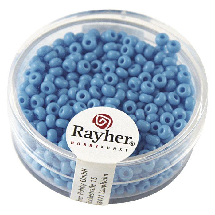Perle rocaille 2,6 mm opaque Bleu clair 17 g