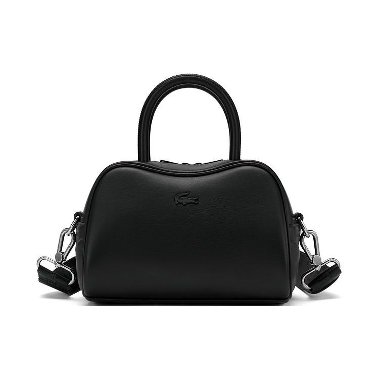 

Lacoste Fashion Minimalist Mixed Material Shoulder Tote Bag Medium Women bags Black NF4467FO-000 Black,Medium