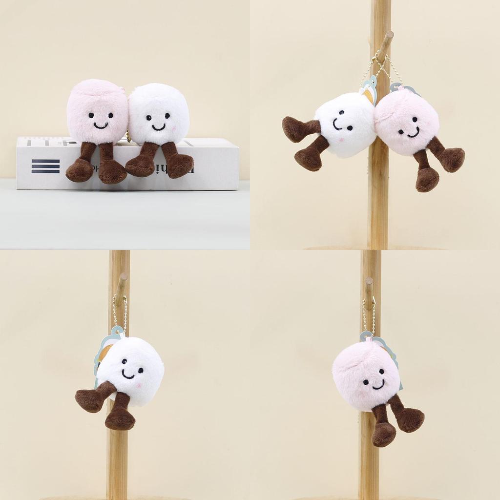 Cotton Candy Plush Doll With Short Pile Fabric For Bag Decoration And Keyring
