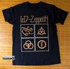 Led Zeppelin Logo Rock Music Band Black Unisex T-shirt Size S-5XL