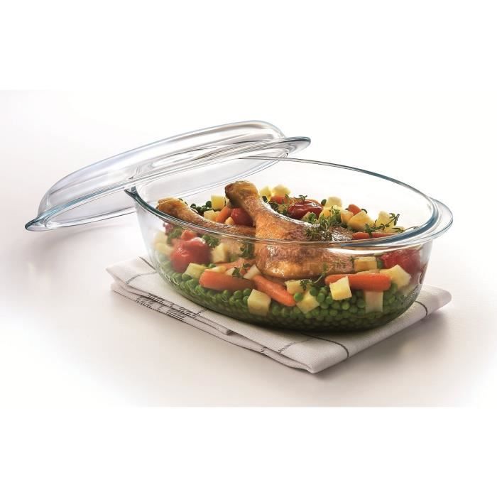 PYREX Cocotte Ovale Essential 4 L Transparent