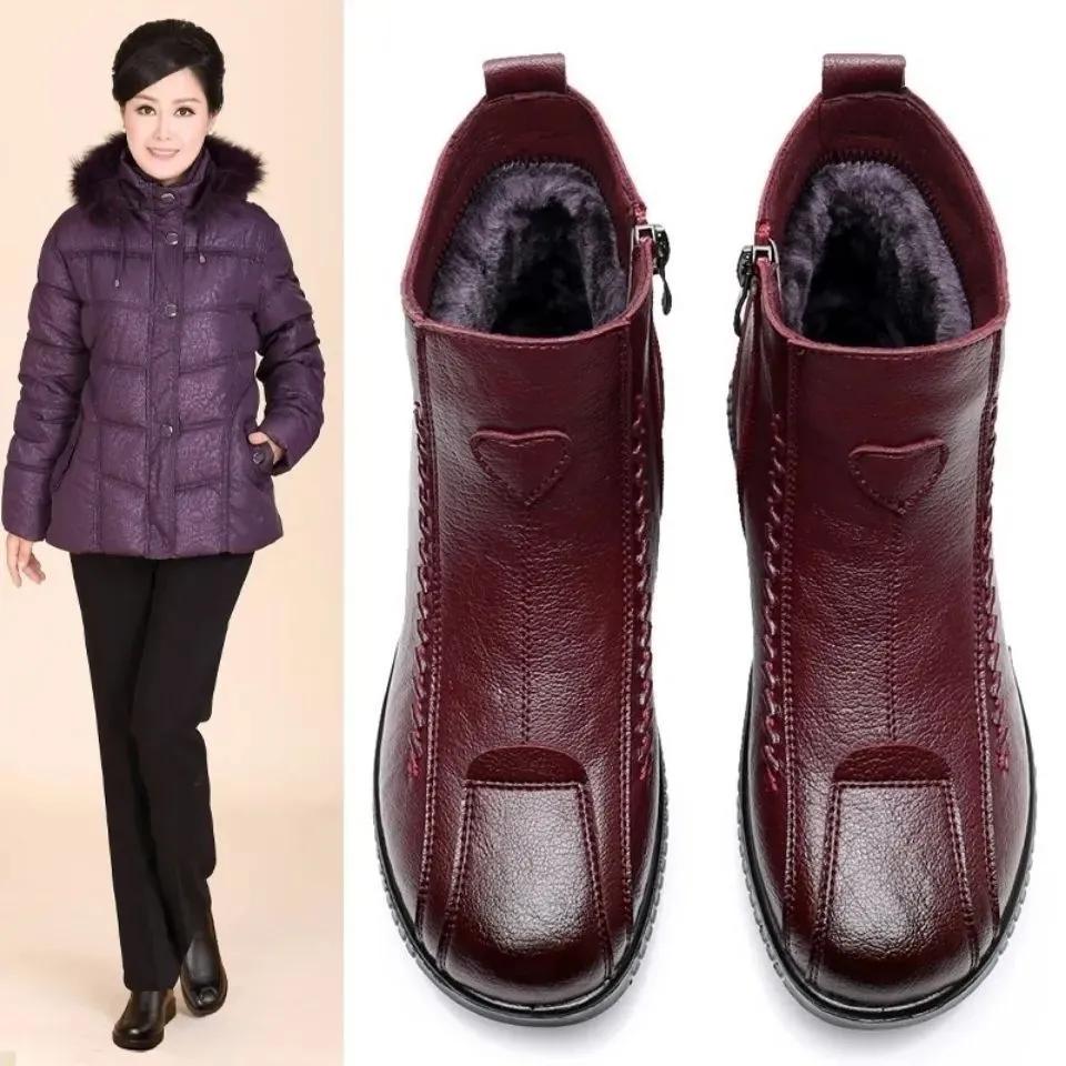 Χειμερινά Γυναικεία Παπούτσια, Βαμβακερά Παπούτσια, Χοντρό Βελούδο Επίπεδη Αντιολισθητική Ζεστά Γυναικεία Παπούτσια, Μποτάκια