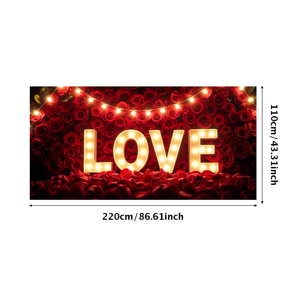 Pink Banner Prop Cherry For Festive Valentine's Indoor