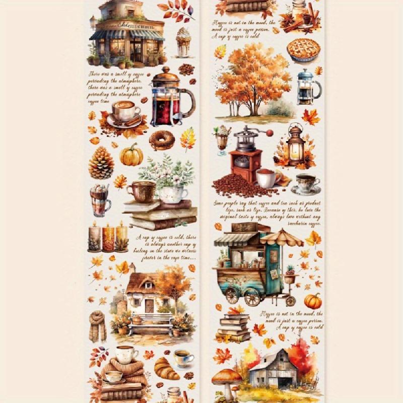 PET páskové samolepky v retro stylu, 1 role, vodotěsné, scrapbookingové potřeby, ideální pro zdobení diářů a rozvrhů, samolepky, potřeby pro junk journaling