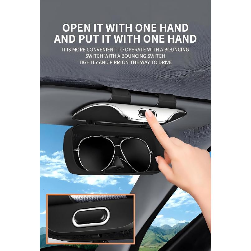 GDQ Car Sun Visor Clip Glasses Case Car Sunglasses Protective Cover Car Sun Visor Glasses Storage Box Car Sunglasses Holder Car Sun Visor Accessories