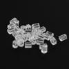 DIY Earring Accessories: Transparent Plastic Earplugs in Pentagonal, Octagonal, and Cylindrical Shapes