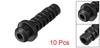 uxcell 3mm Inner Diameter PVC Strain Relief Cord Boot Protection Cable Sleeves, Black, 10-Pack