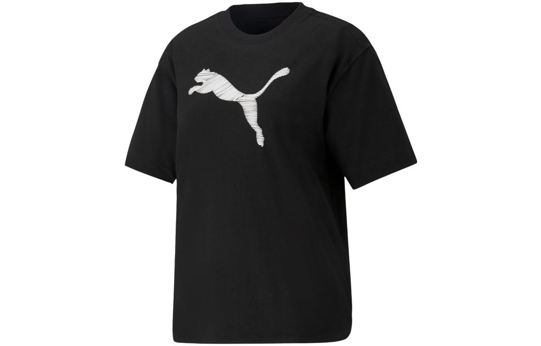 PUMA T Shirts Women s Black Crew Neck 676650-01 S