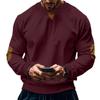 Herren T-Shirt locker neu Rundhals lässig Cord Herren Langarm T-Shirt Herren Tops