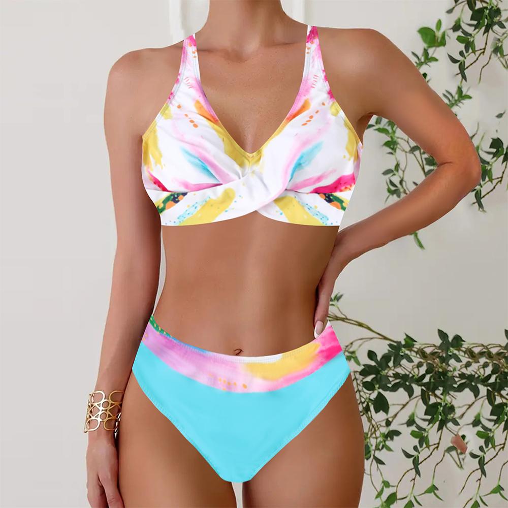 

Бікіні з високою талією Push Up Жіночий купальник Жіночий сексуальний комплект бікіні Чорний купальний костюм для жінок Купальний костюм Пляжні костюми 6XL жовтий