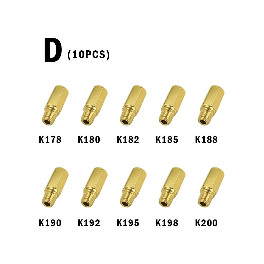10Pcs Motorcycle Carburetor Main Jets Slow Pilot Jets M5 6mm Thread for PWK Keihin OKO CVK Carb Set Injector Nozzle