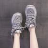2025 Summer New Mesh Breathable Casual Shoes Korean Version of Thin Air Cushion Bottom Light Sports Running Dad Shoes Girl