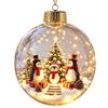 Transparent Glowing Christmas Ornament Ball Lighted Hanging Decoration for Holiday Tree