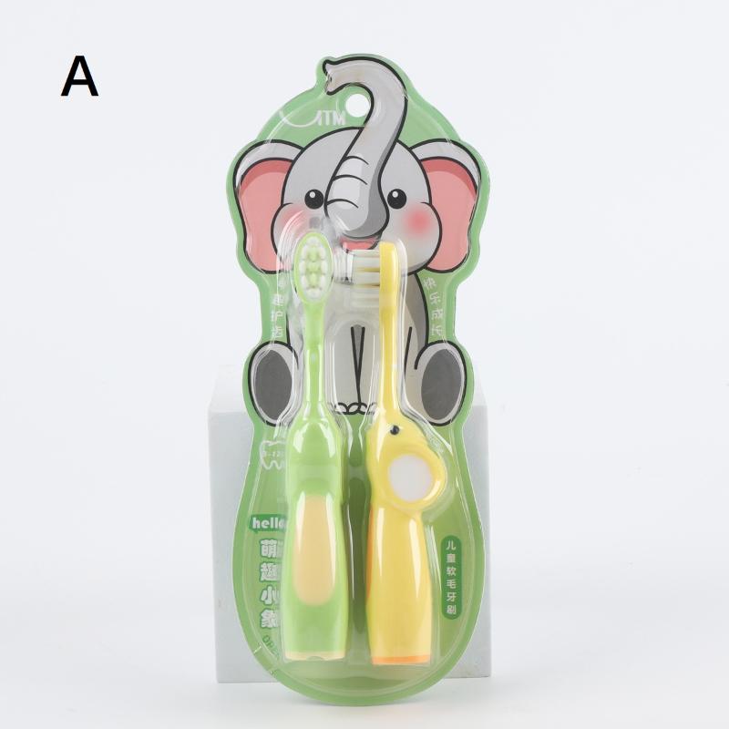 

2Pcs Soft Hair Children Babies Toothbrushes Kids Cute Cartoon Super Soft Bristle Toothbrush Dental Care For 3-6-12Y Kids