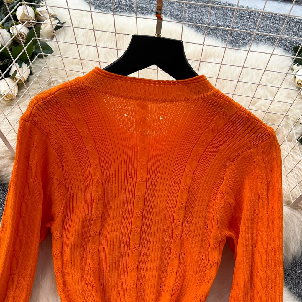 Herbst Winter Damen Marke Designer Laufsteg Partykleider Langarm Strickpullover Lang Maxi Pullover Robe