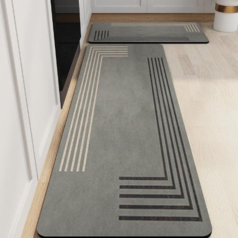 Minimalistická luxusní kuchyňská podložka z křemeliny odolná proti skvrnám, savá, snadná údržba, protiskluzová, rychleschnoucí rohožka ke dveřím