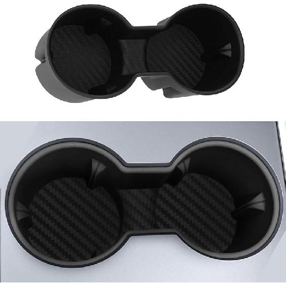 Cup Holder Ert For Tesla Model 3 (–) Model Y (–2024), Silicone Shockproof Car Center Console For Tesla, Removable Washable Drink Holder For Tesla Model 3 2021-2023/Model Y