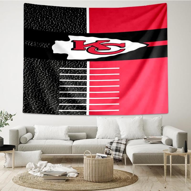 Kansas City Chiefs Logo Tapestry Hanging for Bedroom,Livingroom, Playroom,Decor Art Room Wall Tapestry Holiday and Birthday Gifts