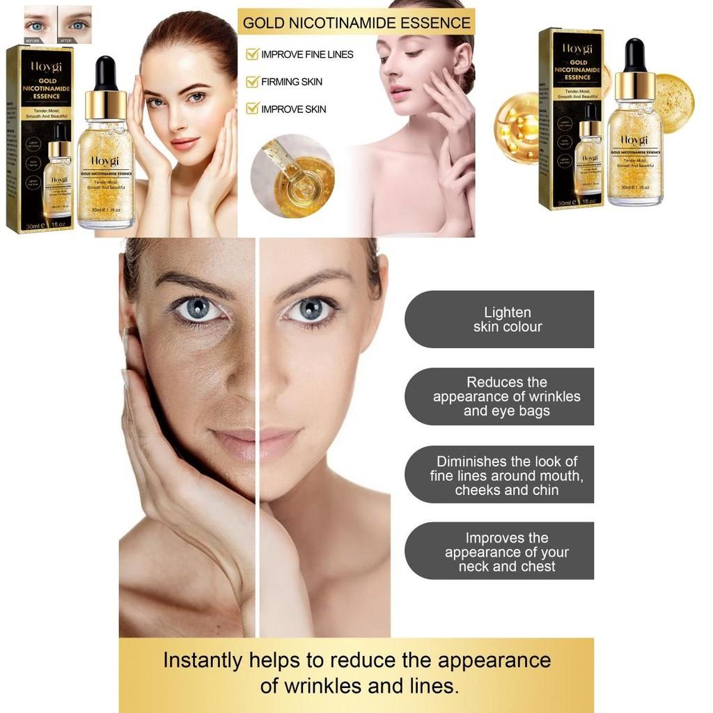 Hoygi 24k Gold Niacinamide Serum For Brightening And Hydrating Skin Texture And Tone