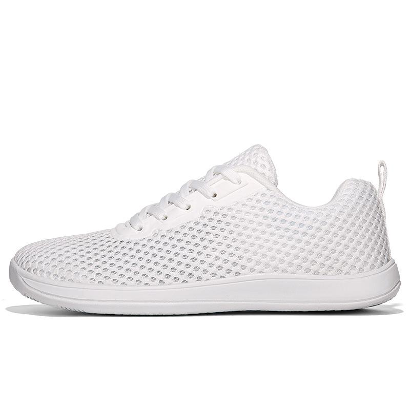 Summer couple wide last mesh shoes men s lightweight wide head sports shoes large mesh breathable barefoot casual shoes women 36 белый