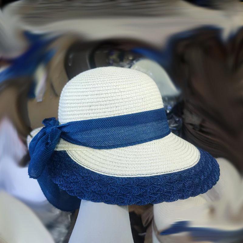New Streamer Summer Sunscreen Straw Hat Big Eaves Travel Cover Sun Hat Casual Sun Hat