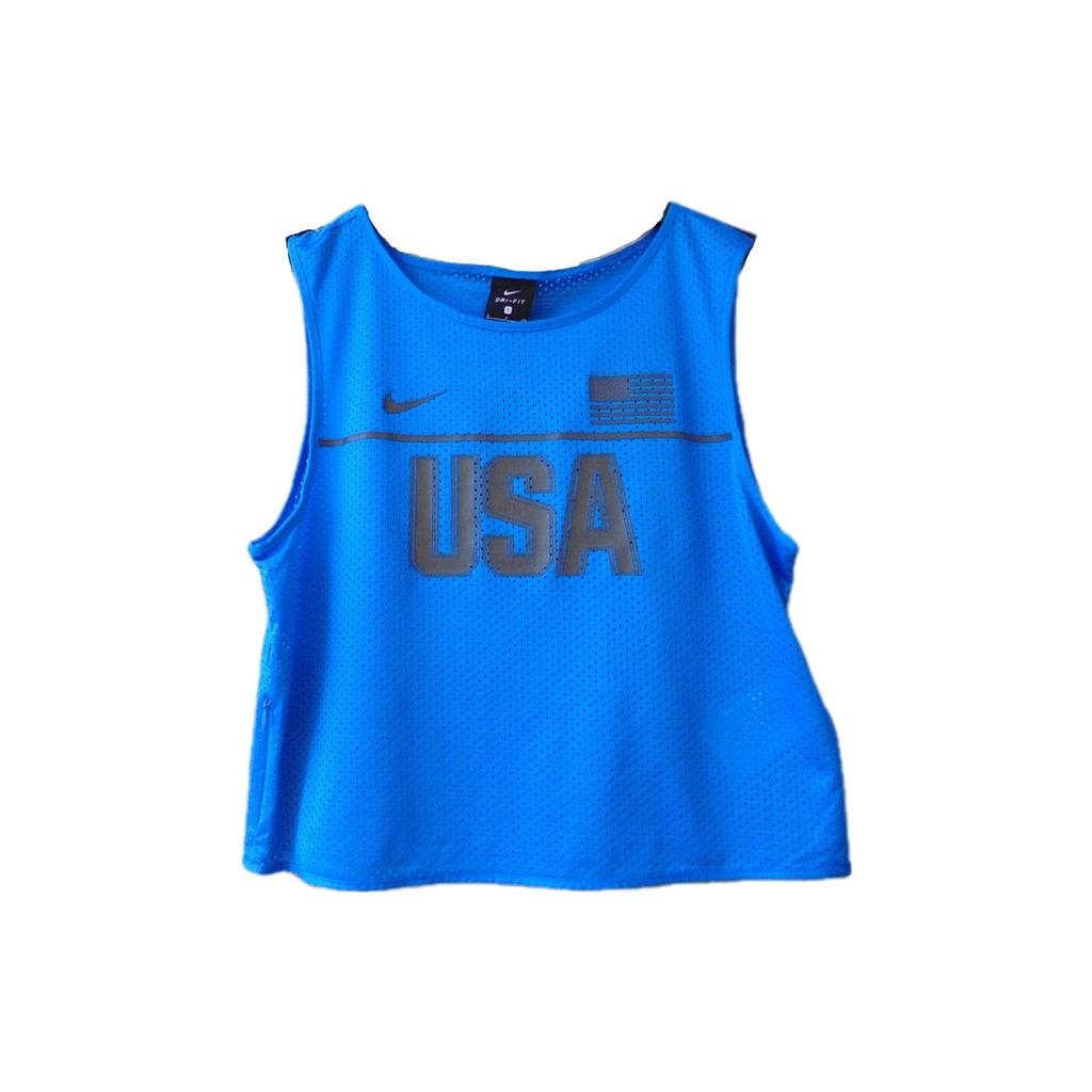 Nike Loose Fit Round Neck Sleeveless T-Shirt Women tops Blue 835579-435