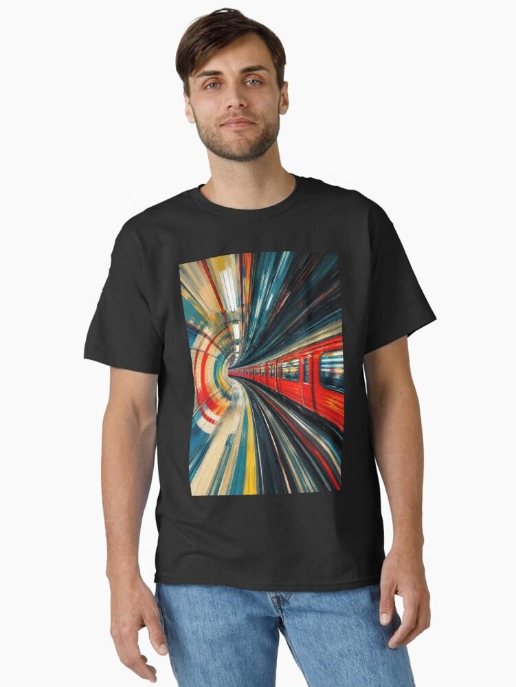 Metro Speeding Though: A London Subway Train #3 Classic T-Shirt