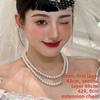 Meier Vintage court style double-layer pearl necklace ~ high-end versatile hong kong style ins neck chain choker collar clavicle chain